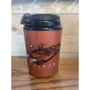 QT QuikTrip 52 oz Insulated Thermo-Serve Travel Cup Dog In Car Refills Orange